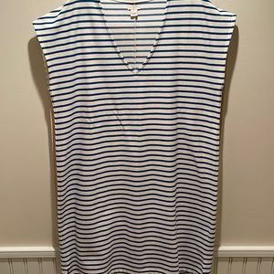 J.CREW sleeveless boxy knot deep V-neck Dress M